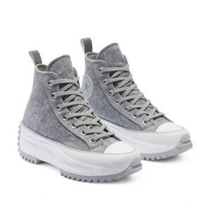 RARE! Converse Run Star Hike High Black Ice Ash Stone